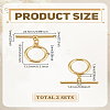 2Pcs Brass Toggle Clasps KK-LP0004-59-2