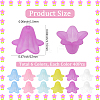 240Pcs 6 Colors Transparent Acrylic Beads FACR-SC0001-04-2