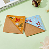 2Pcs 2 Colors Flower Pattern Felt Embroidery Bookmarks AJEW-HY0001-70-4