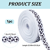 25 Yards Sport Theme Polyester Football Printed Grosgrain Ribbon SRIB-WH0011-290A-2