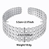 Non-Tarnish Vintage Texture 304 Stainless Steel Cuff Bangles for Women FY0888-1-1