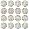 50Pcs Flat Round Glitter Powder Transparent Acrylic Loose Leaf Ring Round Binder Discs DIY-CP0012-15-6