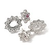 Rack Plating Brass with Cubic Zirconia Stud Earrings Finding KK-Z085-15P-2