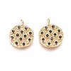 Brass Micro Pave Cubic Zirconia Pendants KK-D156-05G-B-1