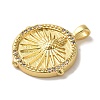 Brass Micro Pave Cubic Zirconia  Pendants KK-U027-19G-2