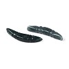 Natural Myanmar Jade Carved Crescent Moon Connector Charms G-T143-39A-2