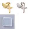 10Pcs 2 Colors Rack Plating Real 18K Gold Plated Brass Pendants KK-SZ0003-51-1