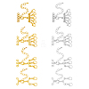 8Pcs 8 Styles Tibetan Style Alloy Lobster Claw Claps AJEW-DC0001-25-1