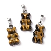 Natural Tiger Eye Pendants G-G854-01P-08-1