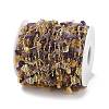 Amethyst & Glass Link Chains CHC-K014-15G-04-2