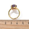 Hexagon Natural Amethyst Finger Rings RJEW-B113-02G-06-3