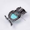 Synthetic Turquoise Brooches/Pendants G-S353-05K-3