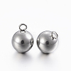 Tarnish Resistant 304 Stainless Steel Sphere Charms STAS-H394-12P-2