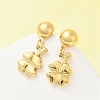 304 Stainless Steel Dangle Stud Earrings for Women EJEW-A125-42G-3