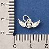 925 Sterling Silver Angel Wings Heart Charms STER-L066-04S-3