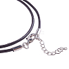 Leather Cord Necklace Making MAK-PH0002-2.0mm-02-3