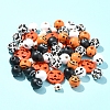 DIY Halloween Synthetic Turquoise & Round Wood Beads Jewelry Findings Kits DIY-FS0006-35-7