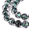 Handmade Foil Glass Lampwork Beads Strands FOIL-Q002-09B-3