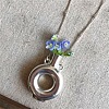 Alloy Donut Shape Wearable Flower Vase Pendant Necklaces for Women WG60C45-01-1