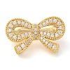 Brass Micro Pave Clear Cubic Zirconia Fold Over Clasps LS-KK-G505-29G-1