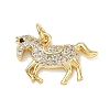 Brass with Rhinestone Pendants RB-CBA6830-18G-07-1