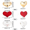 SUPERFINDINGS 30Pcs 3 Style Heart Pendants FIND-FH0003-50-4