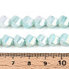 Anti-Tarnish Electroplate Glass Beads Strands GLAA-T025-8mm-14D-4