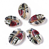 Printed Natural Cowrie Shell Beads SSHEL-R047-01-C10-2