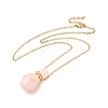 Openable Faceted Natural & Synthetic Mixed Stone Perfume Bottle Pendant Necklaces for Women NJEW-F296-02G-3