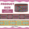 FINGERINSPIRE 5M Ethnic Style Embroidery Polyester Ribbons OCOR-FG0002-20A-2