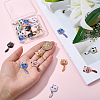 24Pcs 6 Colors Printed Alloy Pendants FIND-BM0001-80-3