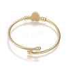 316 Surgical Stainless Steel Torque Bangles X-BJEW-D437-A37-G-2