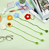 SUPERFINDINGS 5Pcs 5 Styles Handmade DIY Wool Crochet Flower AJEW-FH0004-32-4