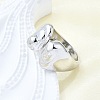 Brass Cuff Rings for Women RJEW-G347-03P-1