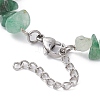 Natural Green Aventurine Chips Beaded Bracelet BJEW-JB09686-05-3