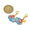 Alloy Enamel Split Pendant Decorations HJEW-JM02818-05-3