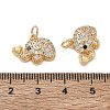 Brass Micro Pave Black Cubic Zirconia Pendants CU-CBA3F77-05G-3
