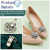 1 Pair Detachable Flower Shoe Decoration AJEW-FG0003-52-3