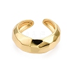 Brass Open Cuff Rings for Women RJEW-D016-08G-1