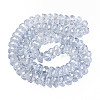 Electroplate Transparent Glass Beads Strands EGLA-N002-37-F04-2