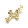 Brass Micro Pave Cubic Zirconia Pendants KK-Z100-38G-05-2