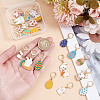 Easter Rabbit & Egg Alloy Enamel Locking Stitch Markers HJEW-GO00108-3