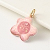 1Pc Brass Enamel Pendants ENAM-YW0009-21F-1