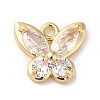 Brass Pave Clear Cubic Zirconia Charms KK-G499-10G-1