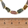 Natural Multicolor Tourmaline Beads Beaded Necklaces NJEW-JN06615-4