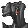 Glass & Natural Freshwater Pearl & 304 Stainless Steel Dangle Earrings EJEW-JE07365-3