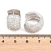 Brass Micro Pave Clear Cubic Zirconia Hoop Earrings EJEW-Z164-21P-4