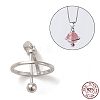 Anti-Tarnish Rhodium Plated 925 Sterling Silver Locket Style Planet Pinch Bails LS-STER-NH0001-55C-P-1