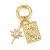 Brass Micro Pave Cubic Zirconia European Pendant Decorations CU-CBA65A7-01C-G-1