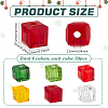 300Pcs 6 Colors Christmas Themed Transparents Glass Beads GLAA-PH0003-53-2
